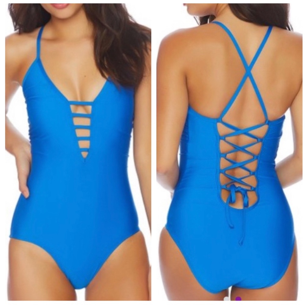 Athena Royal Blue‎ Strappy One Piece Size 4
